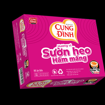 Thùng 30 Gói Mì Cung Đình Hương Vị Sườn Heo Hầm Măng (79g/Gói)