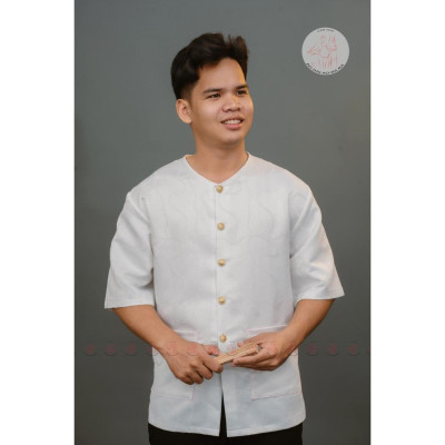 [Đặt May] Áo lẻ bà ba nam gấm chun vân xích cao cấp, may riêng theo yêu cầu