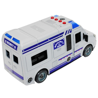 Đồ Chơi Lắp Ráp DIY Xe Van Cảnh Sát Có Đèn Và Âm Thanh - Vecto VT8088D