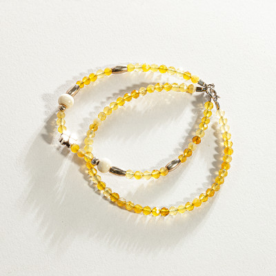 Vòng phong thủy Thạch anh vàng (Citrine) thiên nhiên  VT087