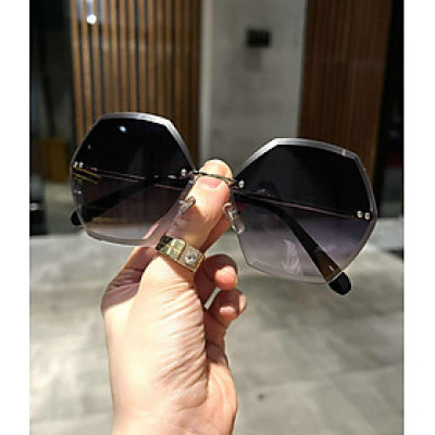 Kính râm Mắt khoan không viền  màu khói cao cấp cho nữ