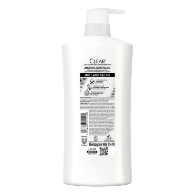 Dầu gội đầu Clear Mát Lạnh Bạc Hà sạch gàu ngứa và vi khuẩn suốt 48 Giờ 880g