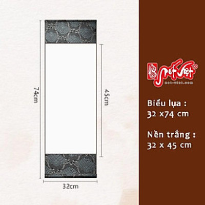 Biểu lụa gấm cao cấp bồi giấy xuyến trục gỗ nhiều cỡ, nhiều màu dùng viết thư pháp & vẽ tranh mỹ thuật