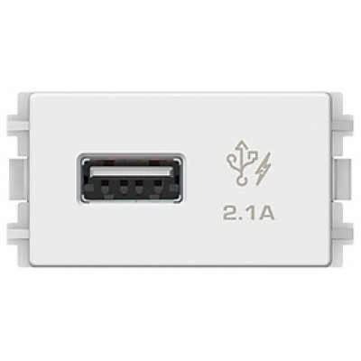 Ổ sạc USB 2.1A đơn Schneider Electric dòng ZENCELO A (Size S)