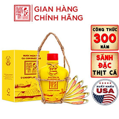 Đặc Sản Phan Thiết - Nước Mắm Tĩn Cá Cơm Vàng Ruột Đỏ Độ Đạm 60N Tự Nhiên Tĩn Gốm 250Ml Nước Mắm Rin Nguyên Chất Truyền Thống Sạch Nước Mắm Nhỉ Từ Thùng Lều Gỗ Cốt Nhĩ Đặc Biệt Cá Cơm Vàng Ruột Đỏ Muối Tinh Khiết, Sánh Đặc Thịt Cá, Không Chất Bảo Quản