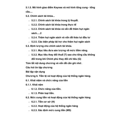 Sác Giáo trình Kinh tế vĩ mô