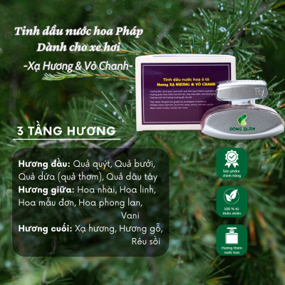 Nước Hoa Ô Tô Cao Cấp Đông Quân Với Hương Thơm Tinh Tế, Sang Trọng Từ Tinh Dầu Nước Hoa Pháp Và Tây Ban Nha, Chai 55ml