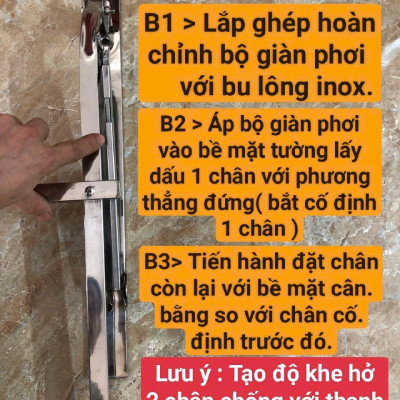 Gía phơi quần áo gấp gọn chân chống tự động thế hệ mới c( SU304 BH 24 THÁNG)