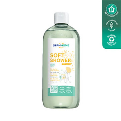 Sữa tắm, rửa mặt không xà phòng hương yến mạch Stanhome Soft Shower 740ML