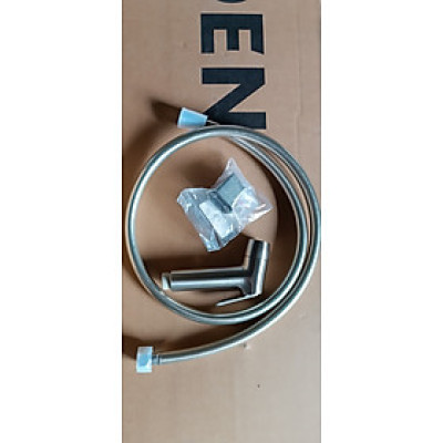 Bộ dây xịt vệ sinh màu Nikel( loại dây trơn), dài 1m2, hiệu Trevi