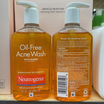 Sữa Rửa Mặt Hỗ Trợ Ngừa Mụn Neutrogena Oil-Free Acne Wash 269ml - Mỹ ( mẫu mới )