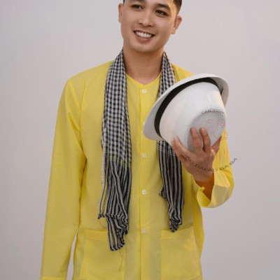 Bộ Bà ba áo vàng quần nâu nam bộ- Miền tây-giá rẻ- Có bộ bà ba Bigsize- may bộ áo bà ba theo yêu cầu