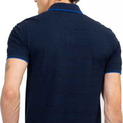 Áo Polo Nam Dệt Sọc Novelty NATMMDMCSR191194N - Xanh Đen