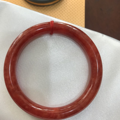 Vòng Cẩm Thạch Đỏ Đẹp A Ni 48mm x chột 7,2mm màu đỏ bông tươi sáng bóng đẹp nữ 40kg - 48kg mệnh hỏa mệnh thổ đeo xuất sắc đẹp món quà tặng ý nghĩa ạ