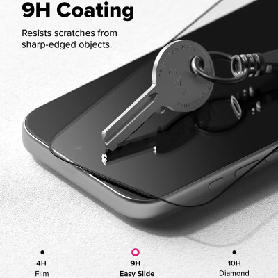 [Combo 2] Dán cường lực cho iPhone 17 Pro Max / 17 Pro / 17 / Air RINGKE Easy Slide Tempered Glass - Hàng Chính Hãng