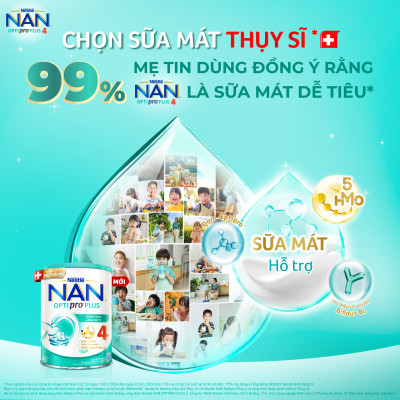 [Tặng Đồ chơi toán học cân bằng] Bộ 2 lon Sữa bột Nestlé NAN OPTIPRO PLUS 4 800g/lon với 5HMO Giúp tiêu hóa tốt + Tăng cường đề kháng - Bé 2-6 tuổi