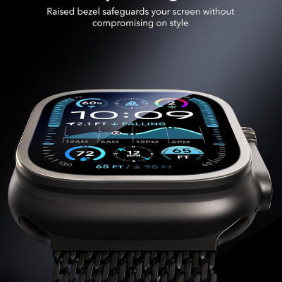 Kính Cường Lực Viền Kim Loại cho Apple Watch Ultra 3 49mm ESR Armorite Screen Protector – Hàng Chính Hãng 