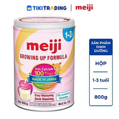 Sản phẩm dinh dưỡng công thức Meiji Growing up Formula 800g (Dành cho trẻ từ 1-3 tuổi)
