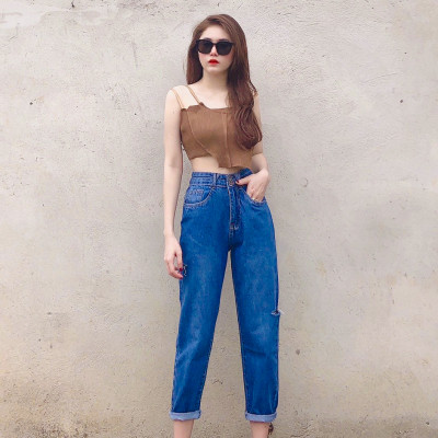 Quần Jeans nữ baggy lưng cao Novelty MS693
