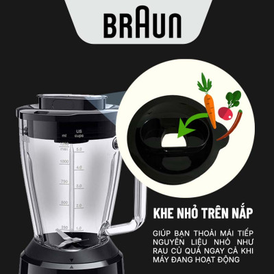 Máy xay sinh tố Braun JB1015BK - Hàng Chính Hãng