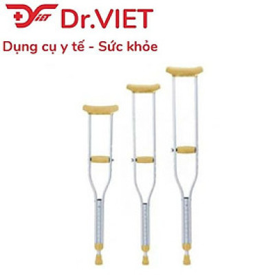 Nạng nách nhôm tròn Lucass C-925 (Đôi)