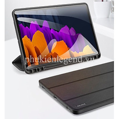 Bao da cho Samsung Tab S7 Fe , Tab S7 Plus , Tab S8 Plus Dux Ducis Domo chính hãng (có khay đựng bút) - Hàng Nhập Khẩu 