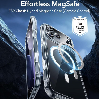 Ốp Lưng cho iPhone Air / iPhone 17 / iPhone 17 Pro / iPhone 17 Pro Max ESR Classic Hybrid Magnetic Case (Camera Control) - Hàng Chính Hãng