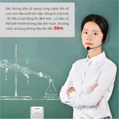 Micro không dây, mic không dây, micro cài đầu không dây TAKSTAR HM-200W công nghệ UHF - AVSTAR - hàng chính hãng