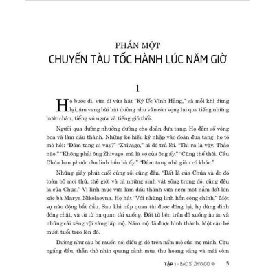 Sách - Combo Bác Sĩ Zhivago - Tập 1+2 (Bộ 2 Cuốn) (Bản Dịch Đầy Đủ Nhất) - HA
