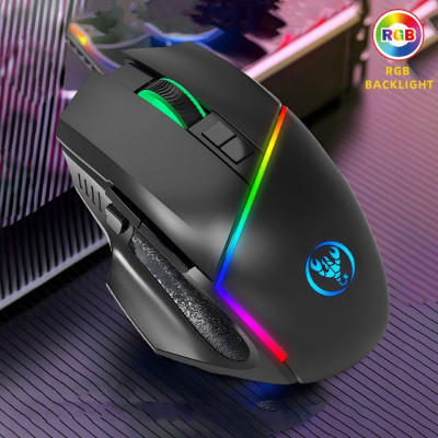 Chuột Gaming macro A876 Led RGB 6400dpi cho máy tính laptop hàng nhập khẩu