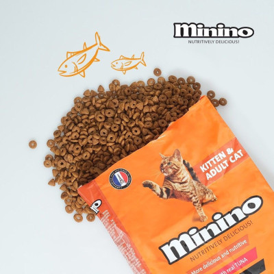  Thức ăn Mèo - Minino Yum / Minino Tuna / Minino Plus , Cá Hồi , Cá Ngừ , Hải Sản Đủ Loại