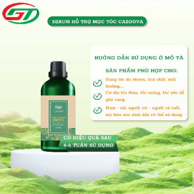 Serum dầu dưỡng hỗ trợ giảm gãy rụng, hỗ trợ mọc tóc cho tóc thưa yếu – phù hợp mẹ bầu sau sinh Cazoova 50ml