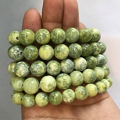 Vòng tay hột ngọc vàng hoa trắng 10 li giá sỉ