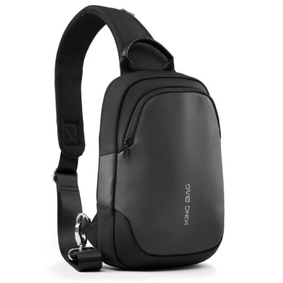 Túi Đeo Chéo 11 Inch có cổng sạc USB, vải trượt nước, nhiều ngăn phụ tiện ích KINGBAG JULIUS I - Hàng Chính Hãng