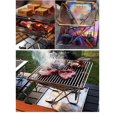 Đồ cắm trại bếp nướng campingmoon cắm trại du lịch dã ngoại bếp than xếp nướng thịt BBQ ngoài trời campout A017