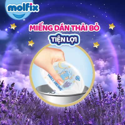 (New) Combo 2 Gói Tã bỉm QUẦN Molfix Sweet Dream siêu cao cấp với tinh dầu oải hương lavender cho bé size M/L/XL/XXL