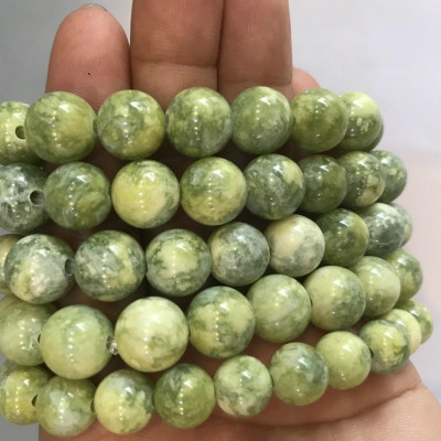 Vòng tay hột ngọc vàng hoa trắng 10 li giá sỉ