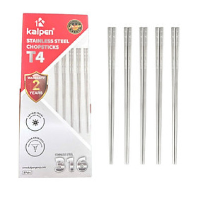 Sét đũa 5 đôi Inox 316 cao cấp Kalpen T4, chuẩn Gia Dụng Đức bảo hành 24 tháng