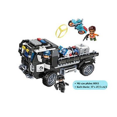 Bộ đồ chơi xếp hình mô hình xe vận chuyển SWAT 11013 - QMAN