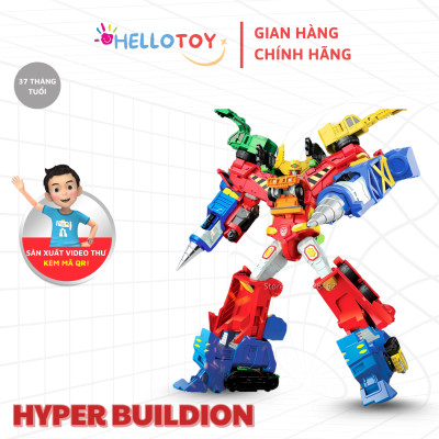 Đồ chơi Robot Little Hyper Buildion - Hello Carbot HC-F-004SD Nhựa PVC 120*72*130mm cho trẻ em trên 37 tháng - Hello Toy