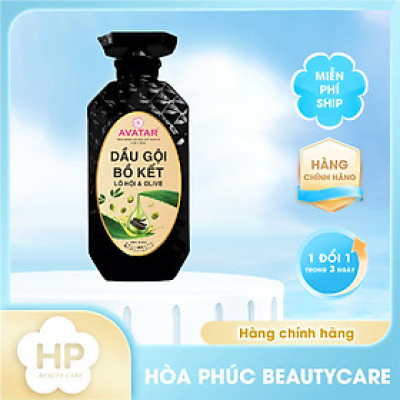 Dầu Gội Và Dầu Xả Phục Hồi Tóc Suôn Mượt Avatar Bồ Kết Lô Hội Và Olive 600mL