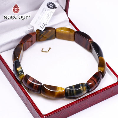 Vòng bản đá mắt hổ tam tài 17x11x6mm - Ngọc Quý Gemstones