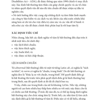 Tâm Lý Học Toàn Thư - Tâm Lý Học Bất Thường