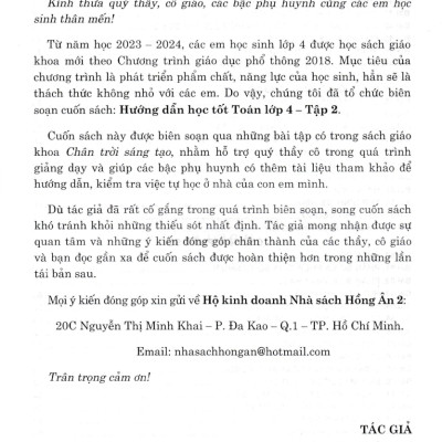 Combo Hướng Dẫn Học Tốt Toán Lớp 4 Tập 1 + 2 (Dùng Kèm SGK Chân Trời Sáng Tạo) (Bộ 2 Cuốn) - HA