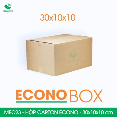 MEC23 - 30x10x10 cm - Combo 60 thùng hộp carton trơn siêu tiết kiệm ECONO