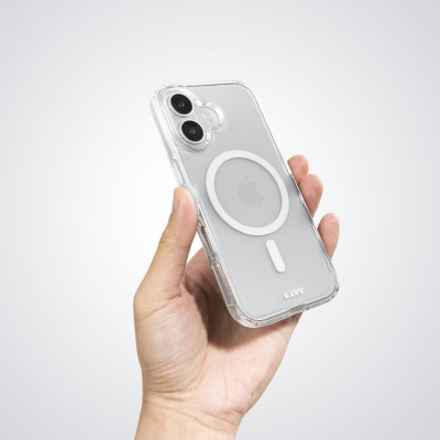 Ốp lưng trong suốt sạc từ tính dành cho iPhone 16 Promax/ 16 Pro/ 16 Plus/ Iphone 16 LAUT Crystal-M, chính hãng Germany_ Hàng chính hãng