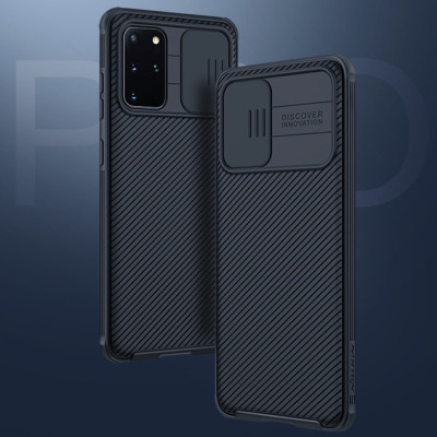 Ốp lưng chống sốc bảo vệ Camera cho SamSung Galaxy S20 Plus hiệu Nillkin Camshield (chống sốc cực tốt, chất liệu cao cấp, có khung & nắp đậy bảo vệ Camera) - Hàng chính hãng
