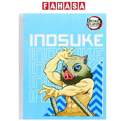 Tập Dán Gáy Demon Slayer - 4 Ô Ly Ngang - 200 Trang 70gsm - Thiên Long NB-112/DS - Inosuke