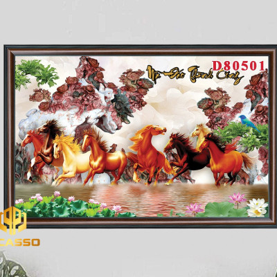 Tranh kính cường lực Bát mã tung hoành D805 35 (được chọn mẫu)