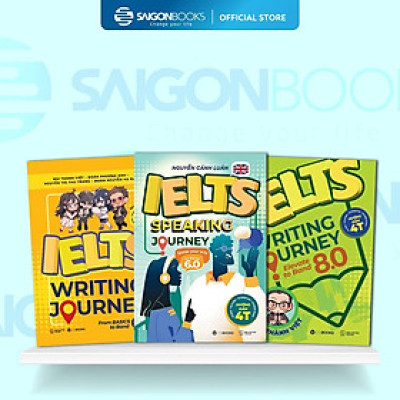 Sách - Lộ Trình Tự Học IELTS Writing & Speaking Từ Cơ Bản Đến Band 8.0 - Combo 3 Cuốn - Saigon Books